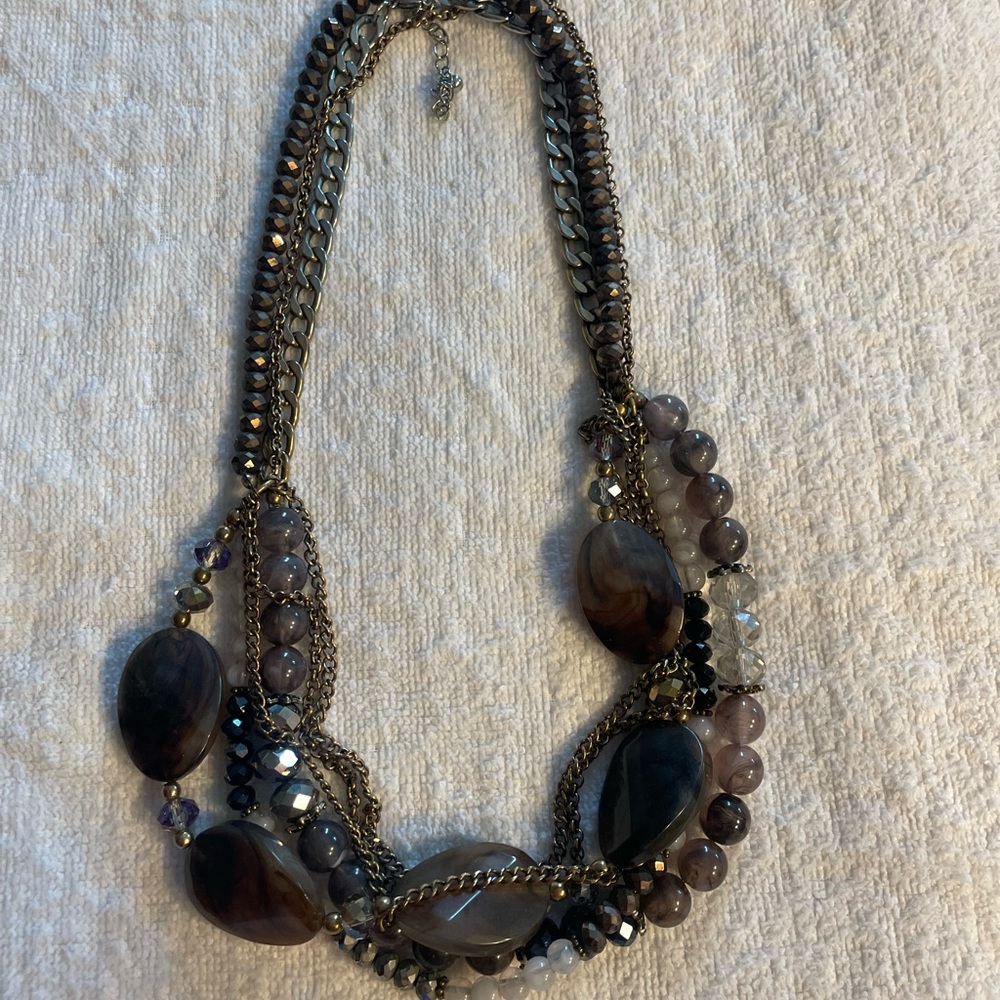 Elegant Multi-Chain Beaded Necklace